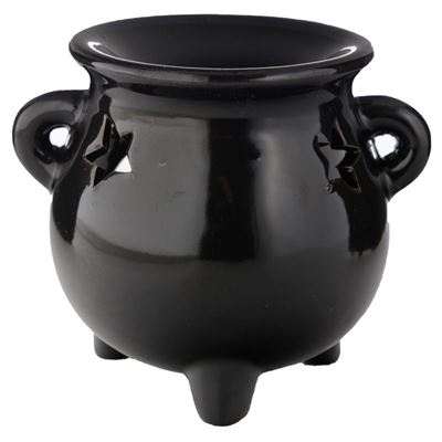 Cauldron Oil Burner Black 10cm In Gift Box
